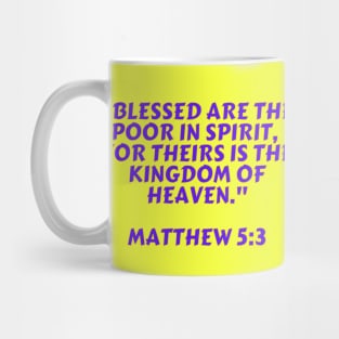 Bible Verse Matthew 5:3 Mug